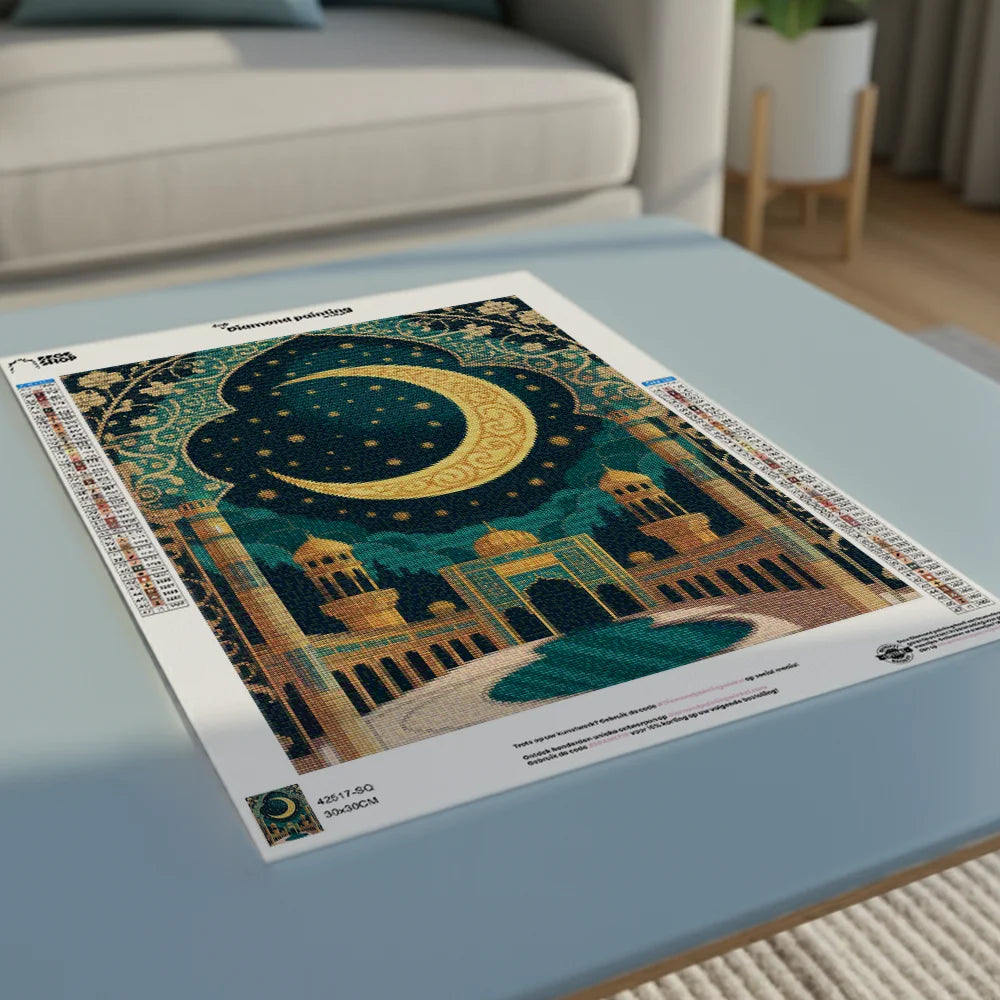 Diamond Painting - Gouden Halvemaanboog