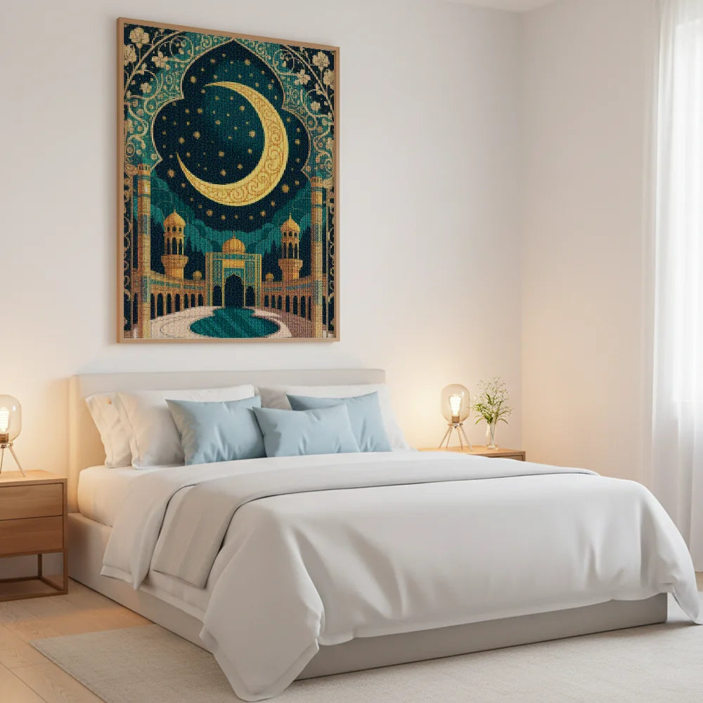 Diamond Painting - Gouden Halvemaanboog