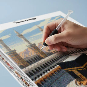 Diamond Painting - Gouden Licht Kaaba
