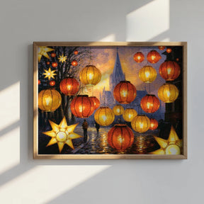Diamond Painting - Gouden gloed lantaarns