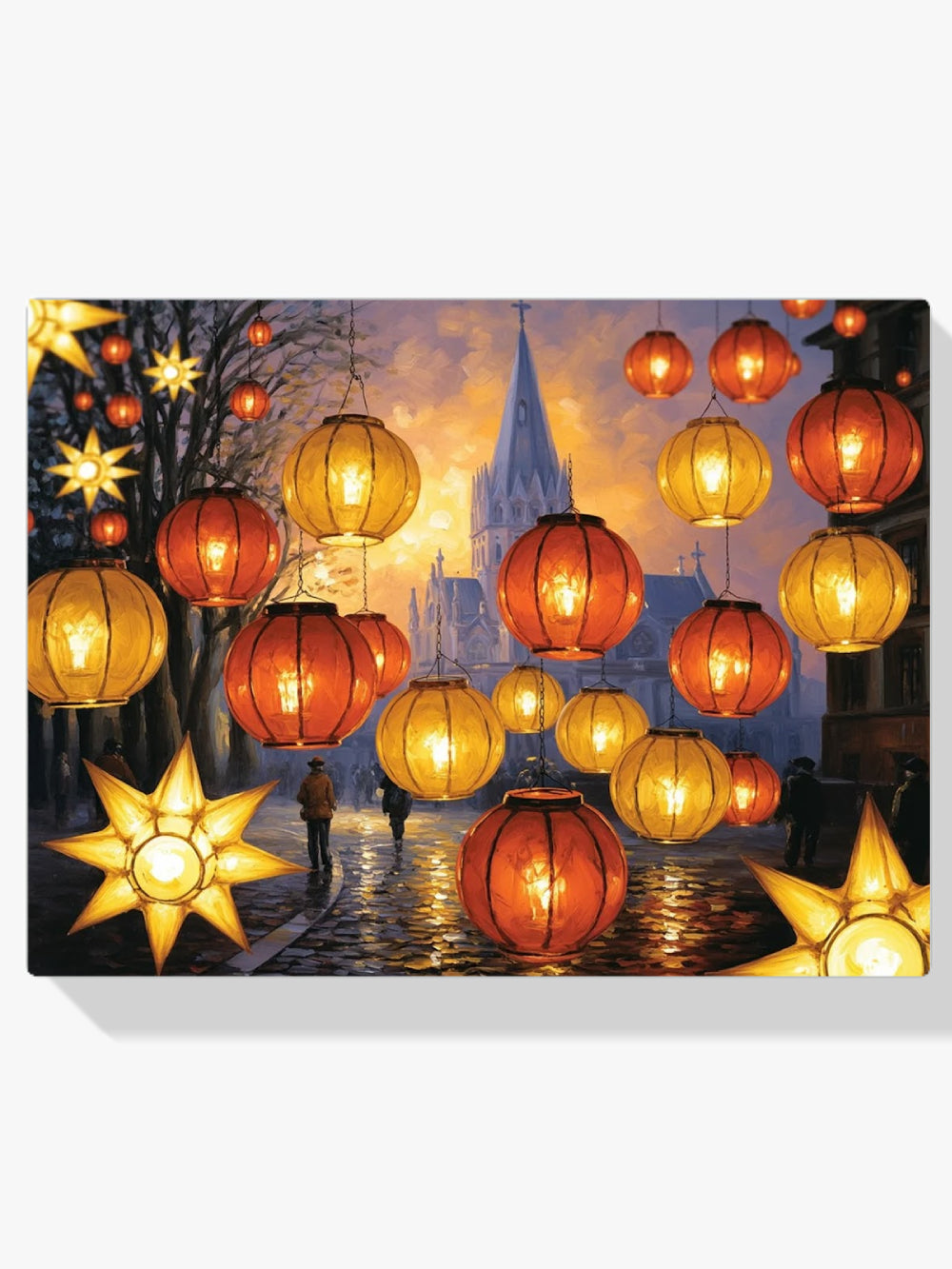 Diamond Painting - Gouden gloed lantaarns