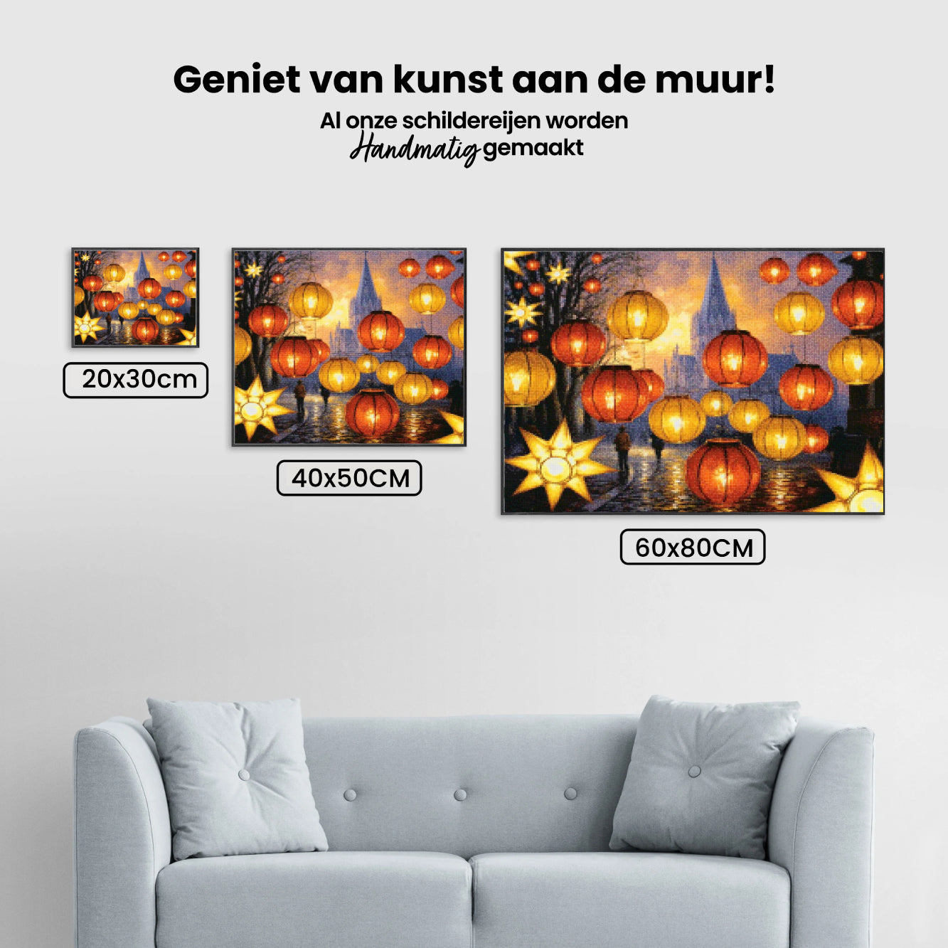 Diamond Painting - Gouden gloed lantaarns