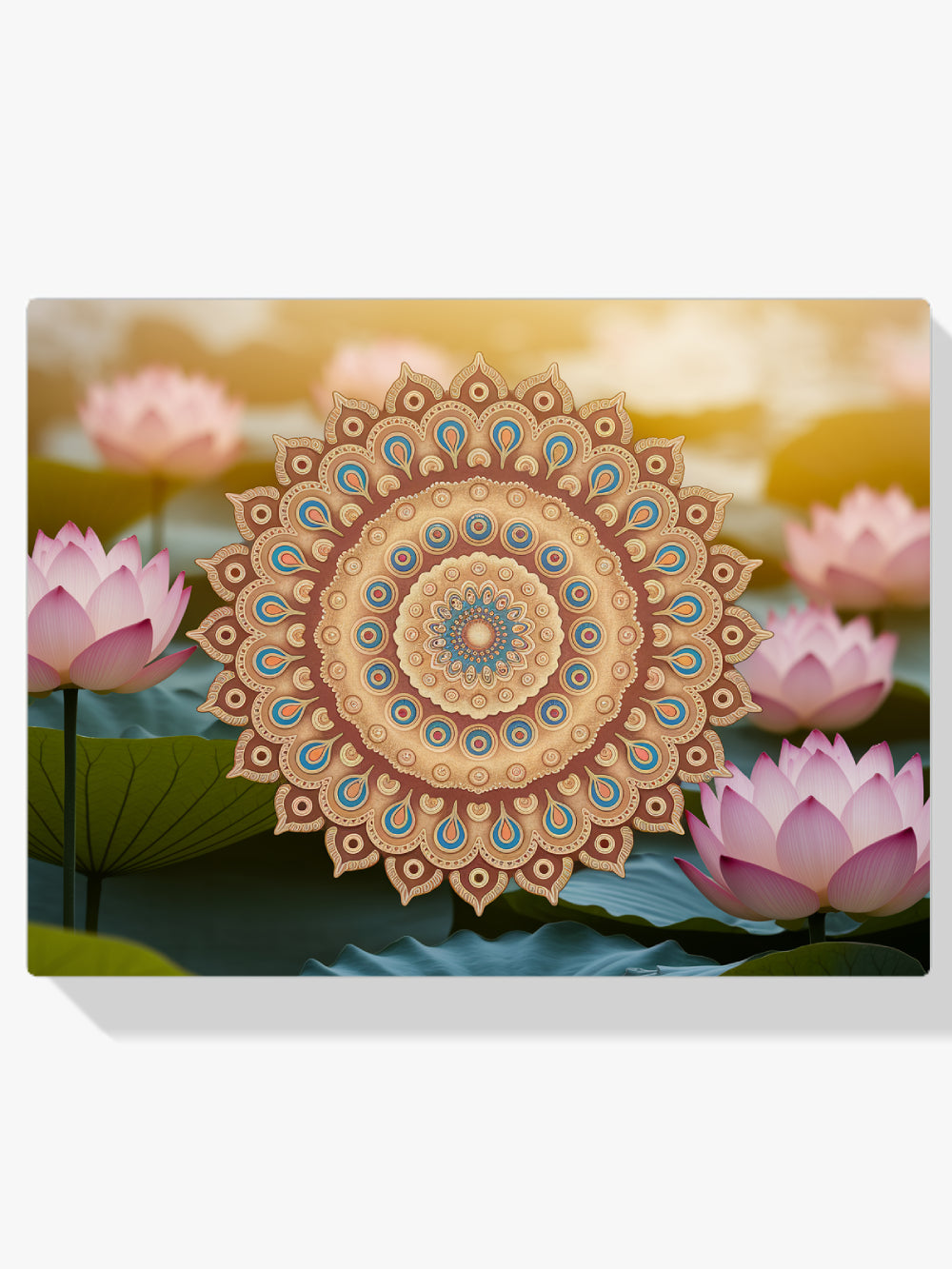 Diamond Painting - Gouden mandala met ingewikkelde details