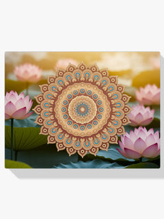 Diamond Painting - Gouden mandala met ingewikkelde details