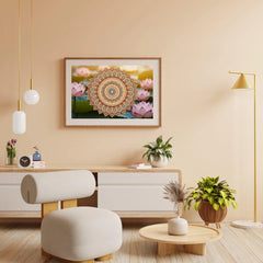 Diamond Painting - Gouden mandala met ingewikkelde details