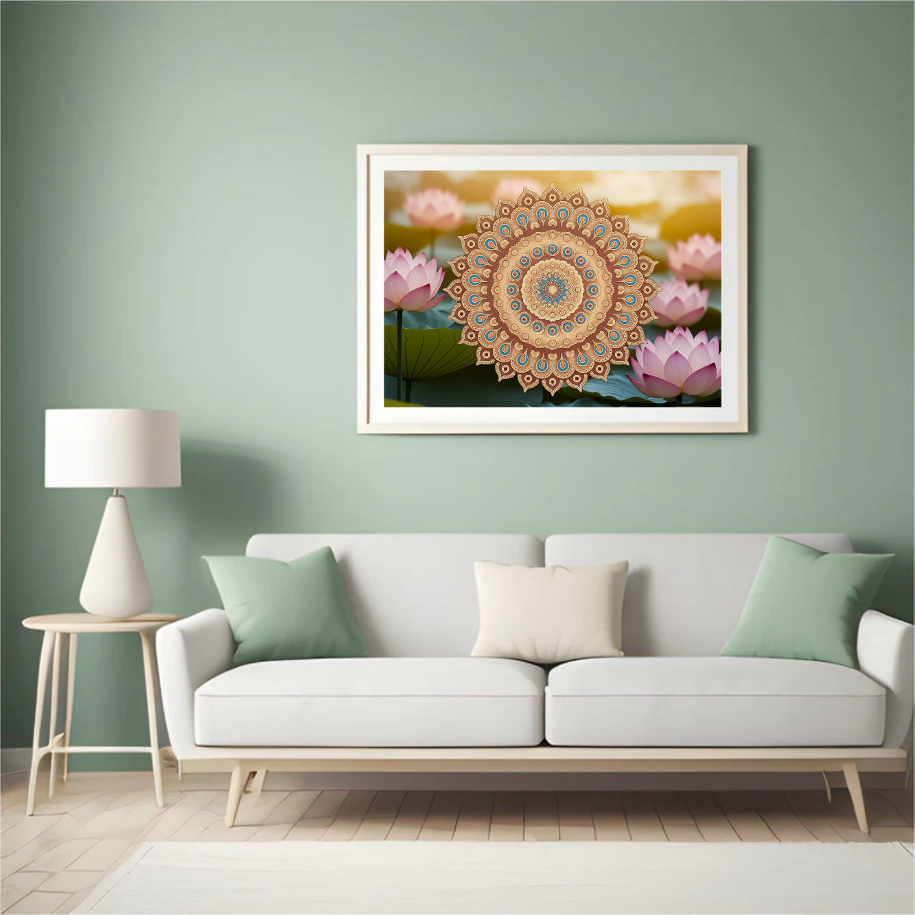 Diamond Painting - Gouden mandala met ingewikkelde details