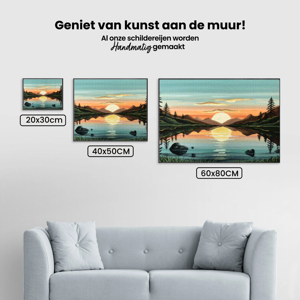 Diamond Painting - Gouden reflectie