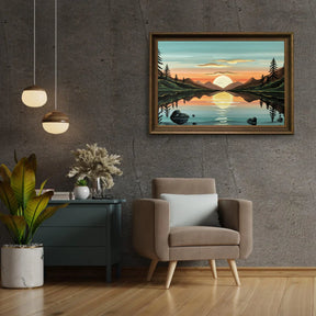 Diamond Painting - Gouden reflectie