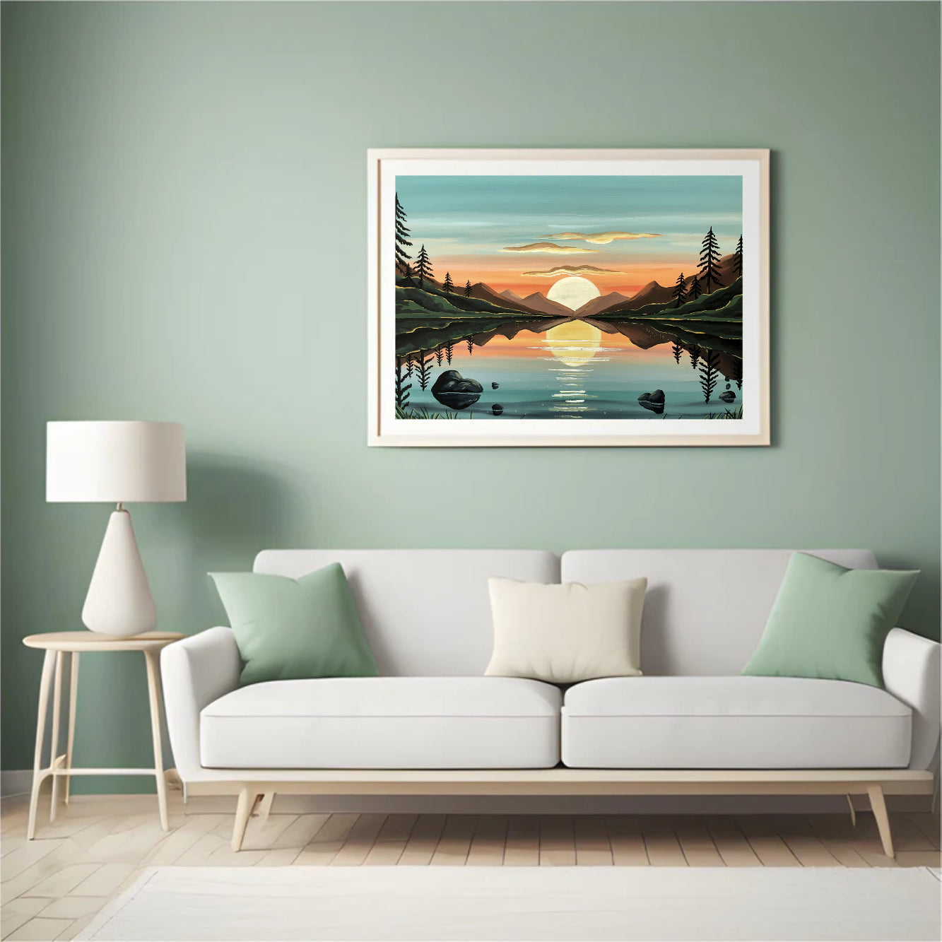 Diamond Painting - Gouden reflectie