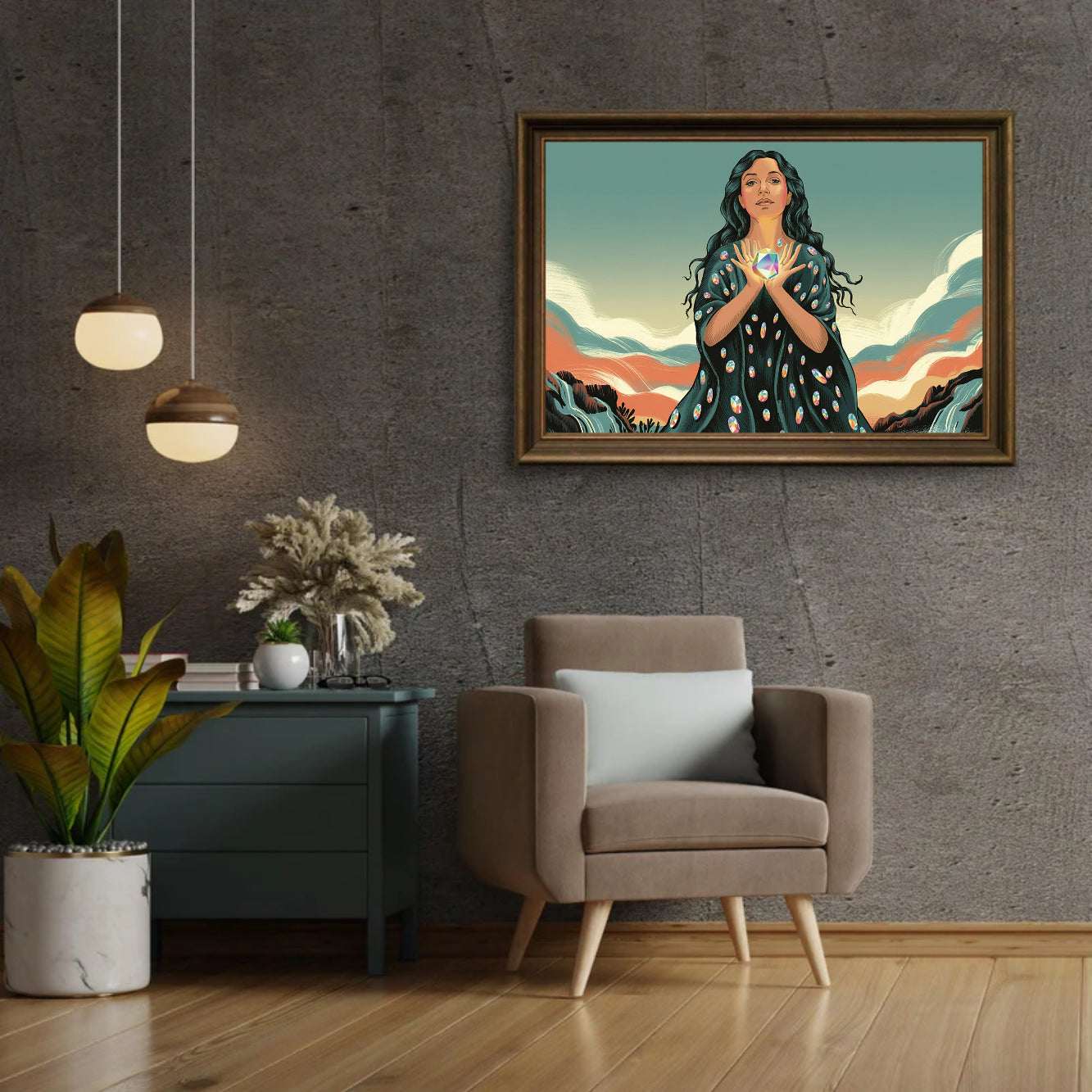 Diamond Painting - Hart in haar handen