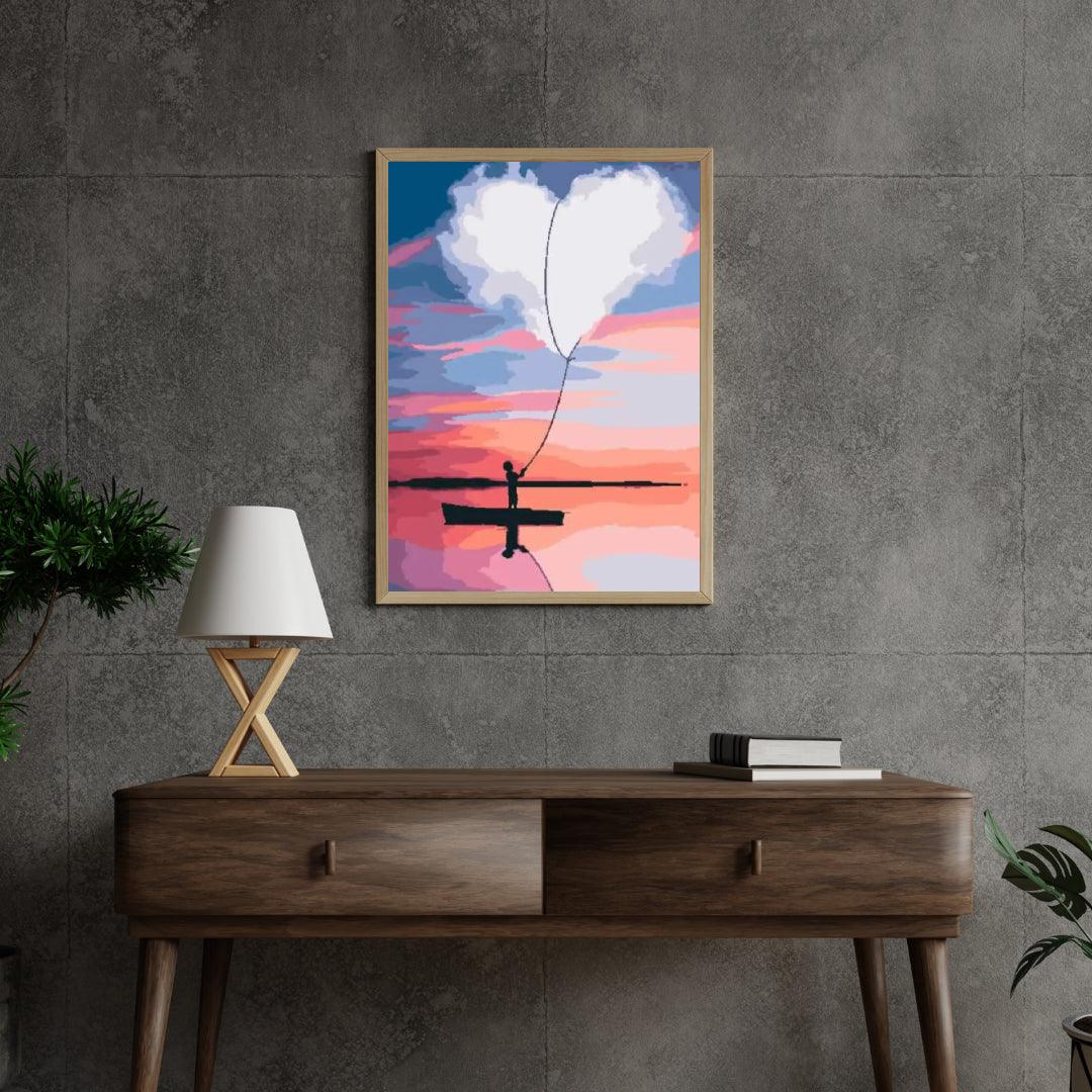 Diamond Painting - Hartje aan boot - SEOS Shop ®