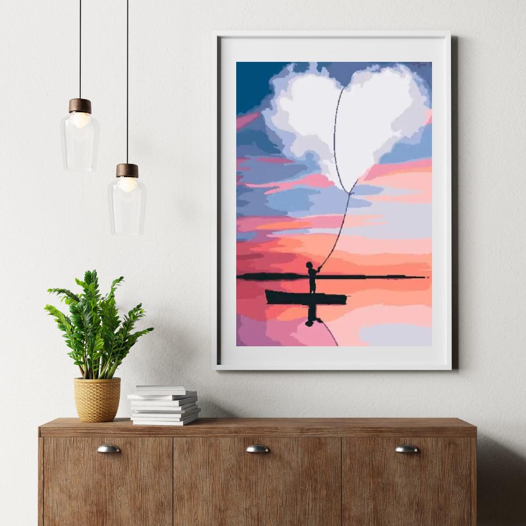 Diamond Painting - Hartje aan boot - SEOS Shop ®