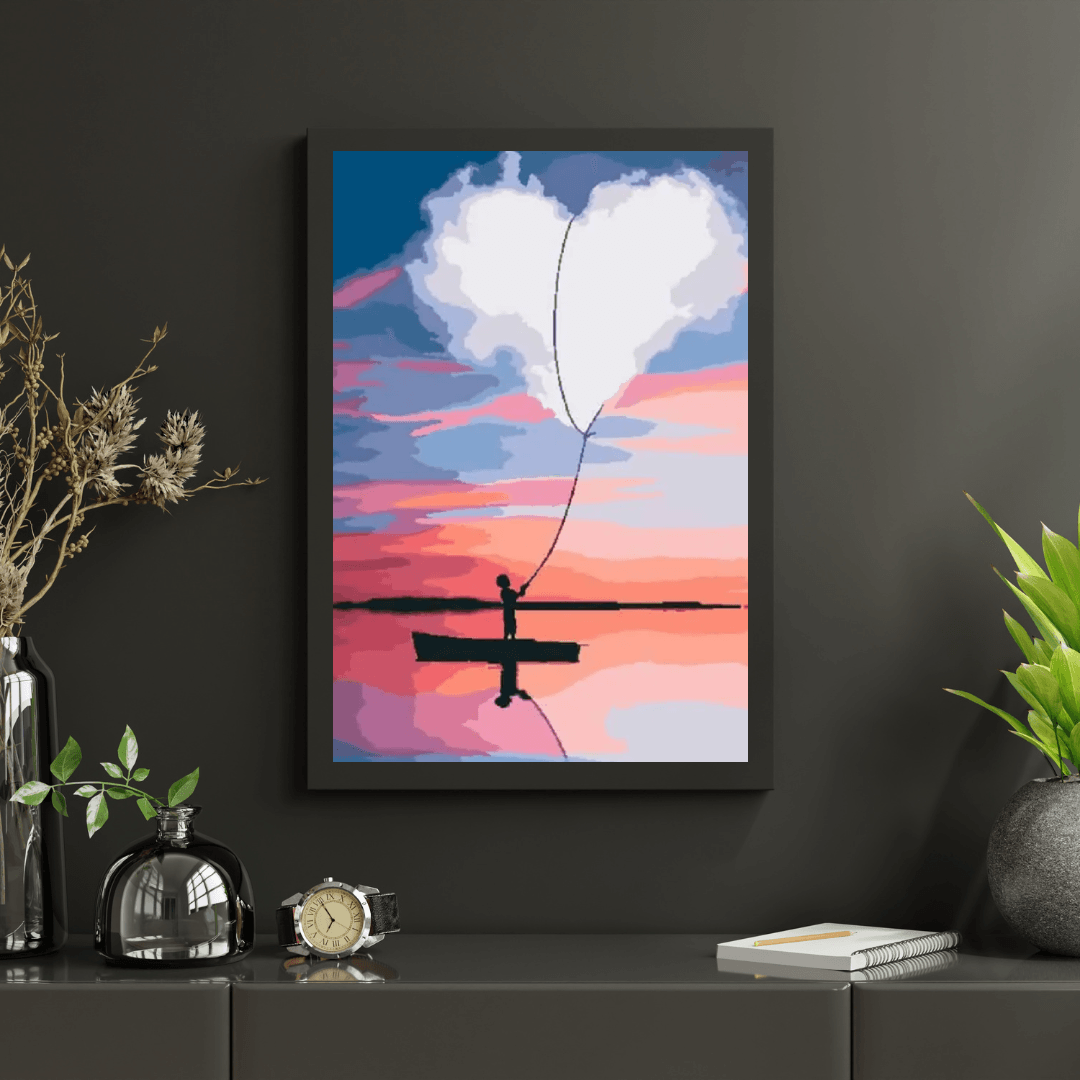 Diamond Painting - Hartje aan boot - SEOS Shop ®