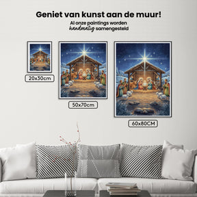 Diamond Painting - Heilige Nacht Kerststal