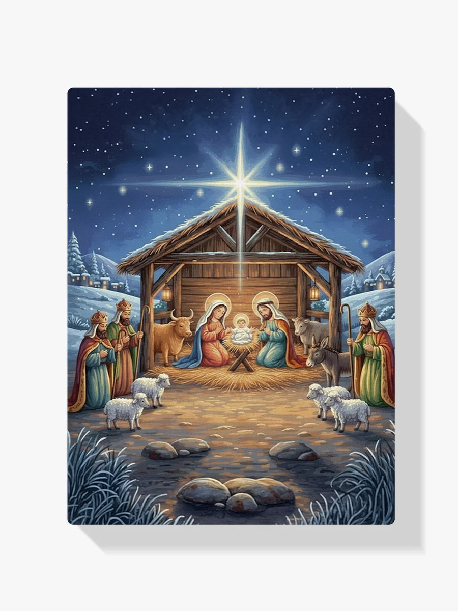 Diamond Painting - Heilige Nacht Kerststal