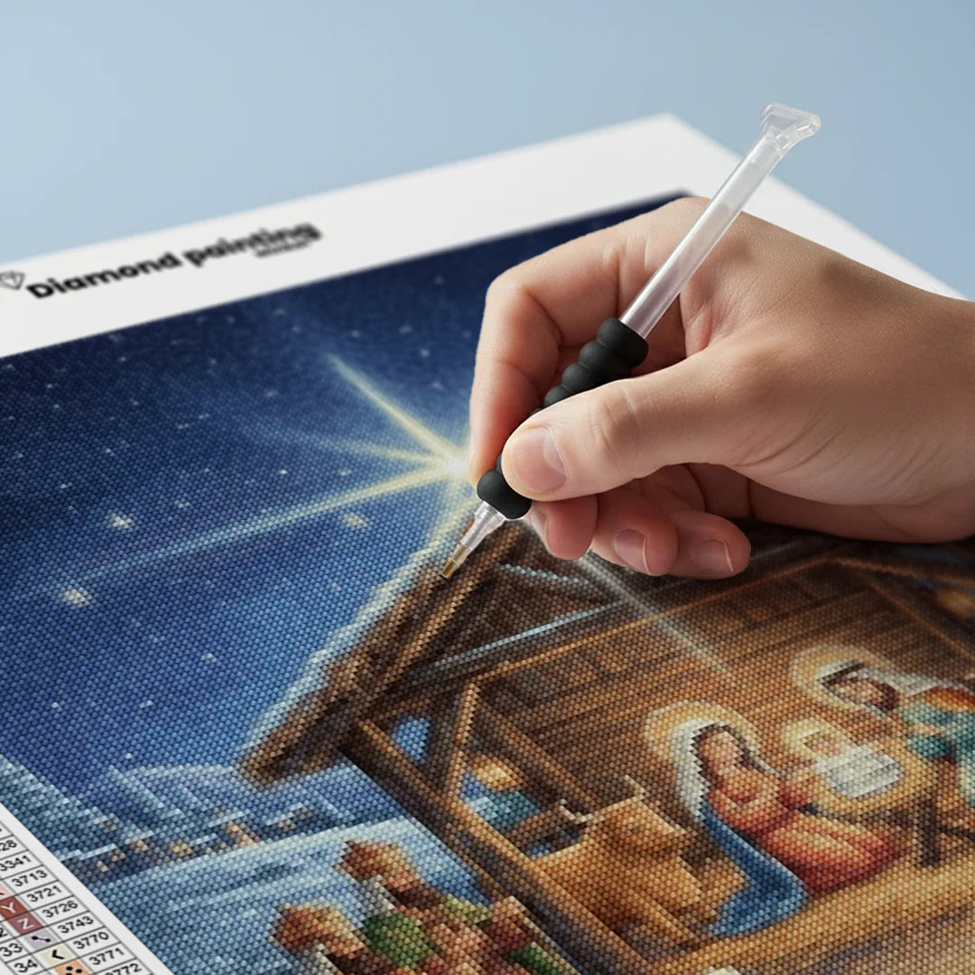 Diamond Painting - Heilige Nacht Kerststal