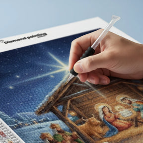 Diamond Painting - Heilige Nacht Kerststal
