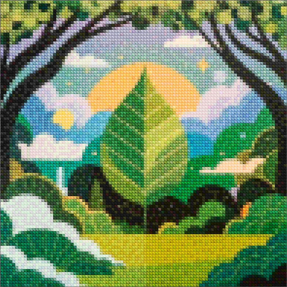 Mini Diamond Painting - Hemelblad
