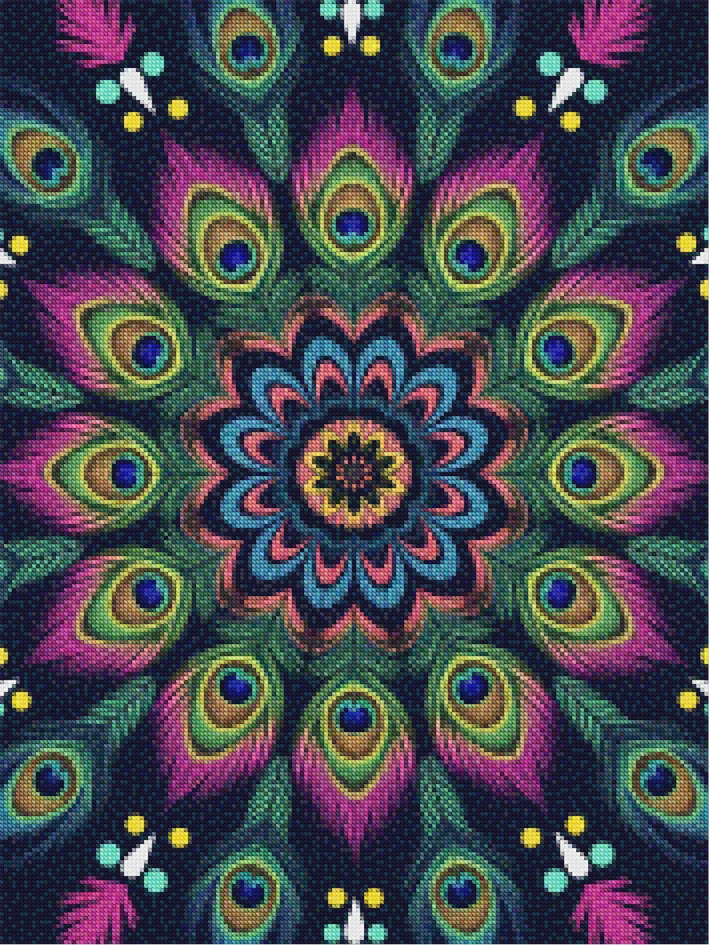 Diamond Painting - Hemelse Pauw Mandala