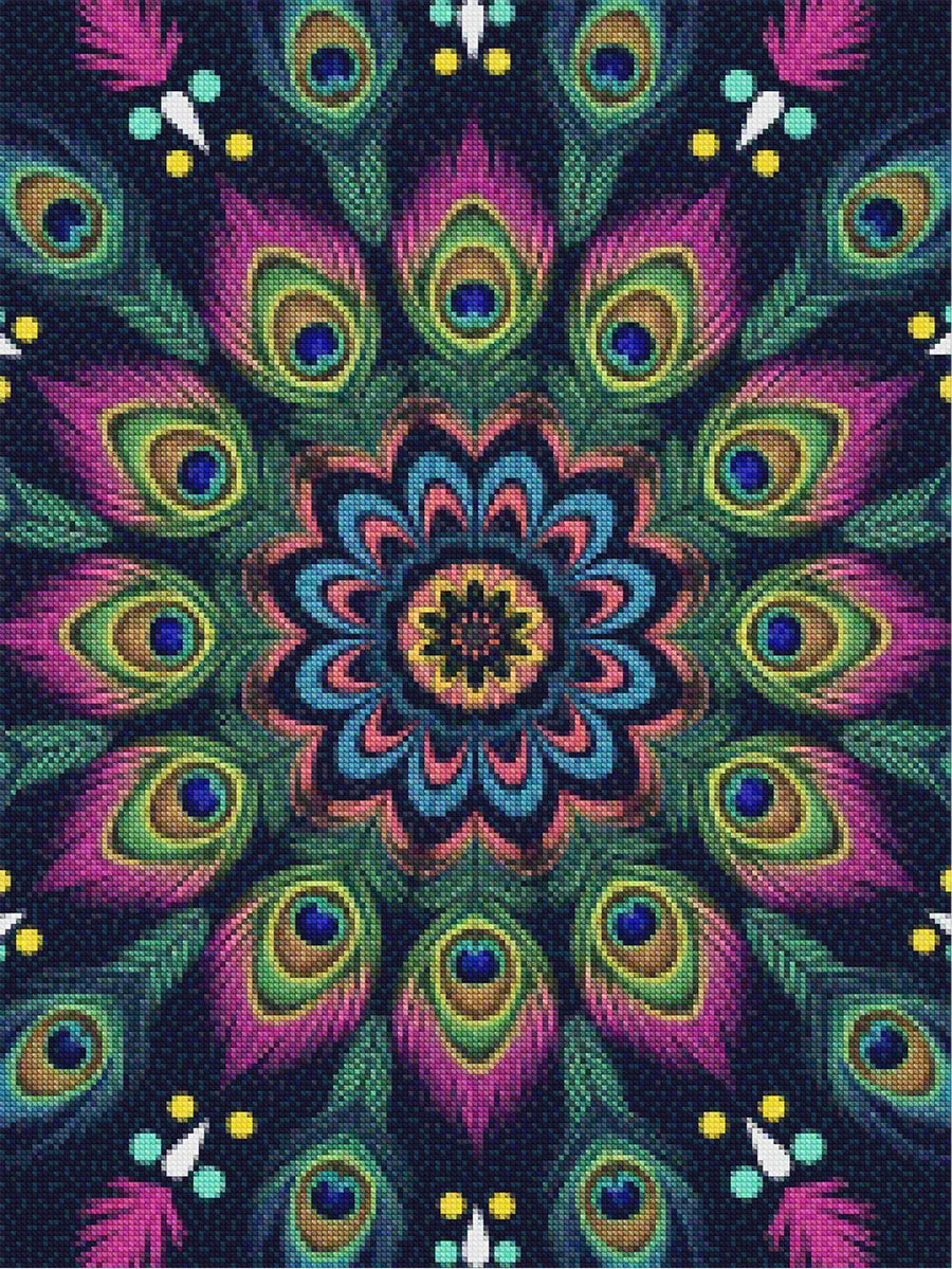 Diamond Painting - Hemelse Pauw Mandala