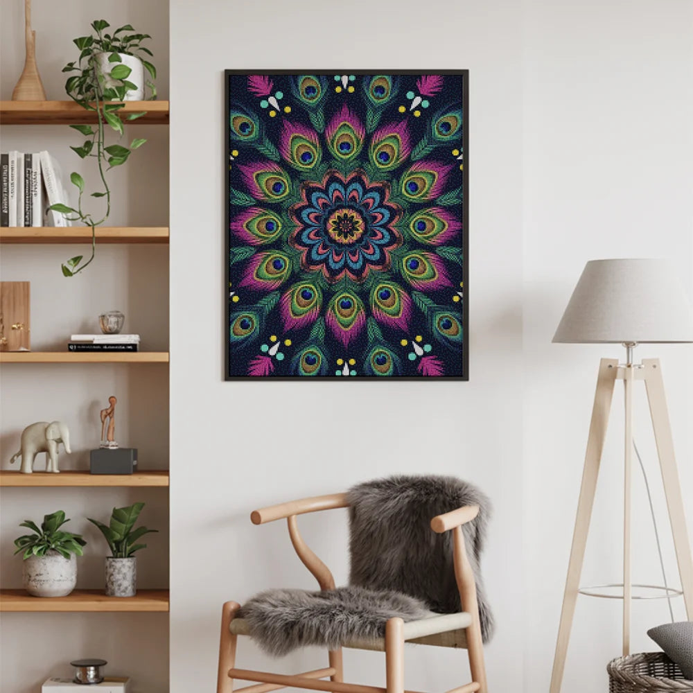 Diamond Painting - Hemelse Pauw Mandala