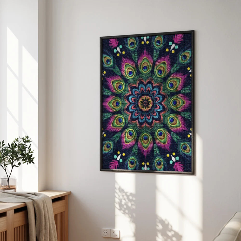 Diamond Painting - Hemelse Pauw Mandala