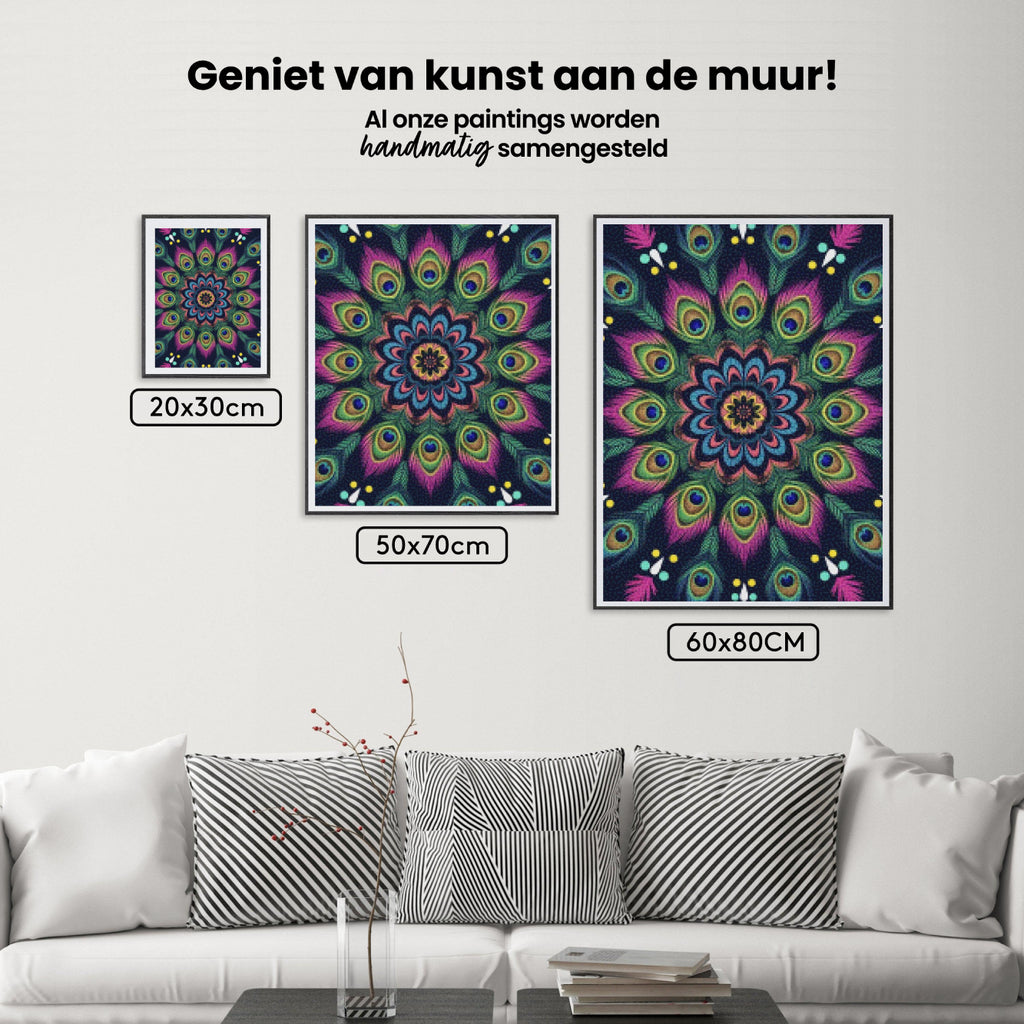 Diamond Painting - Hemelse Pauw Mandala