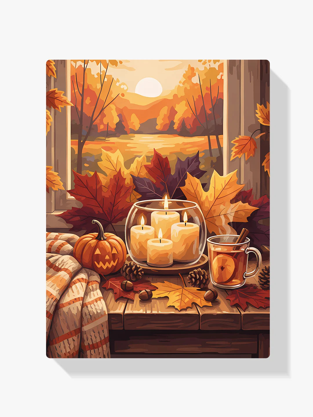 Diamond Painting - Herfstbladeren & Kaarsen