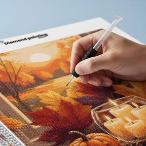Diamond Painting - Herfstbladeren & Kaarsen