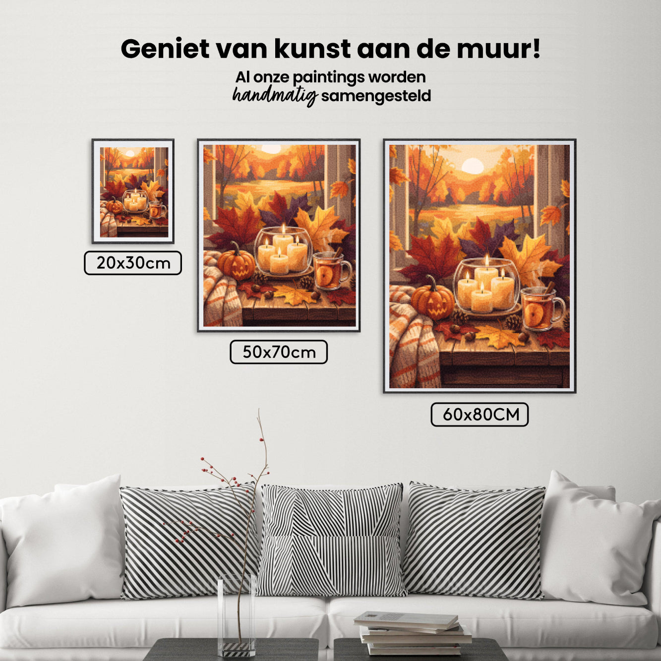 Diamond Painting - Herfstbladeren & Kaarsen
