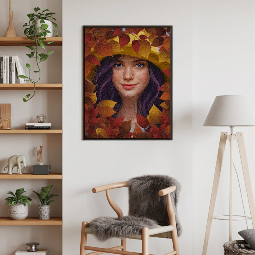 Diamond Painting - Herfstelegantie - Bloemenvrouwen
