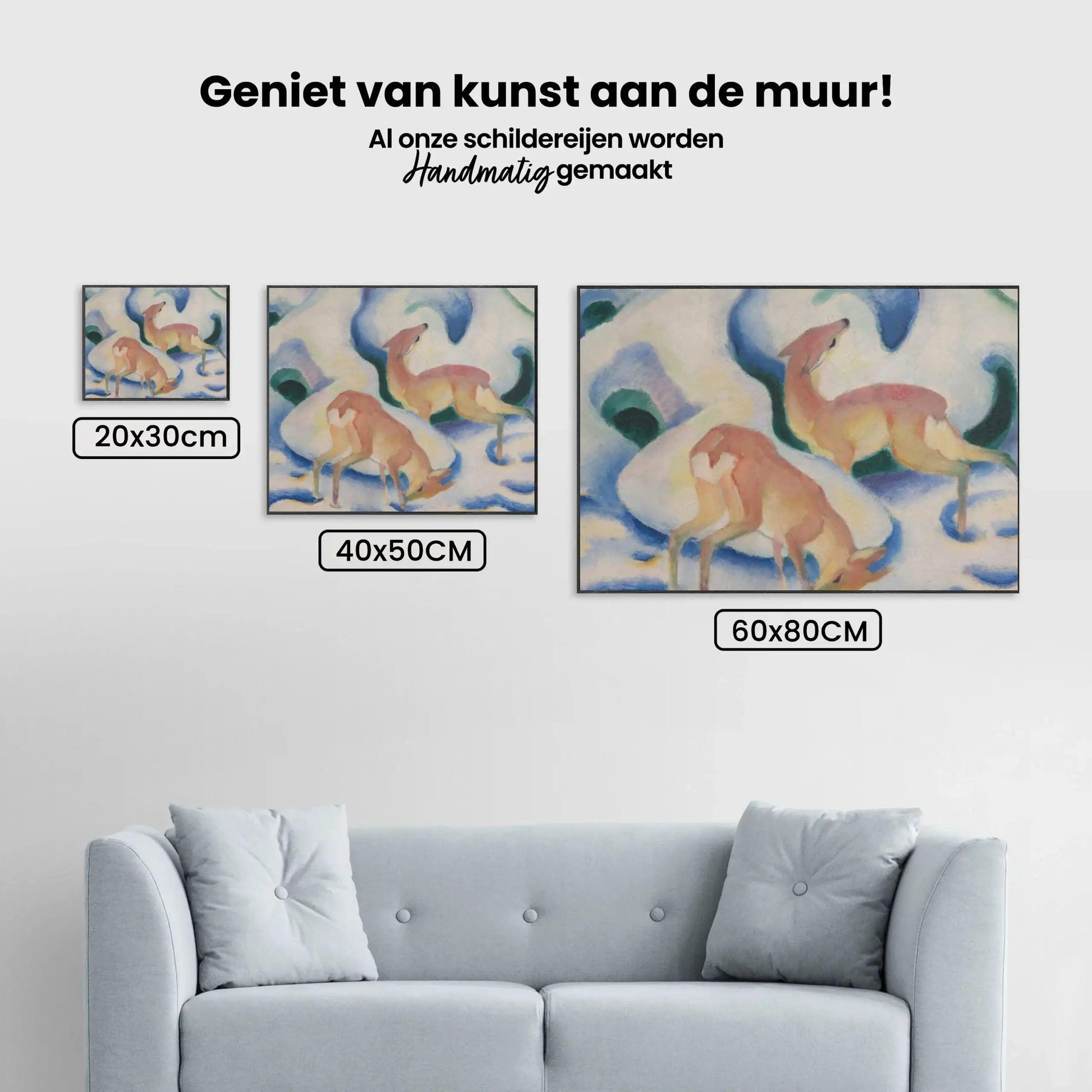 Diamond Painting - Herten in de sneeuw