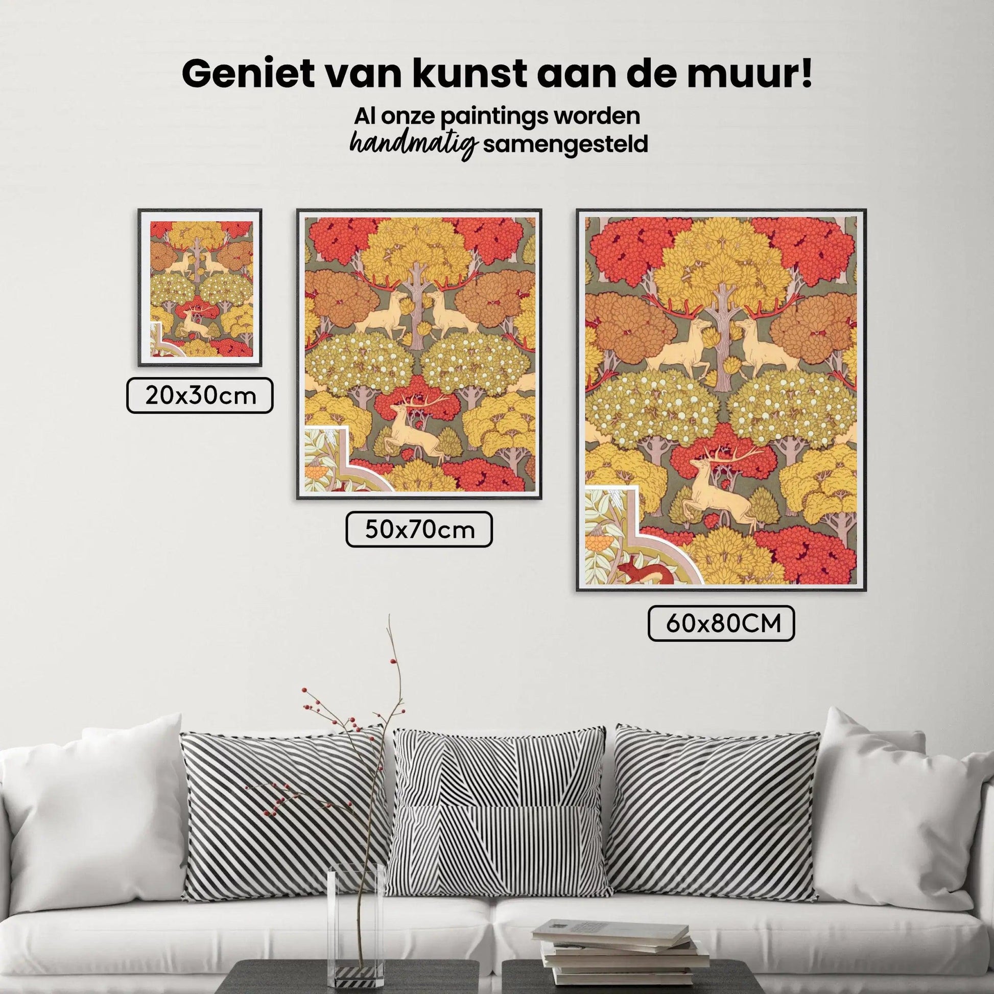 Diamond Painting - Herten in het bos canvas schilderij