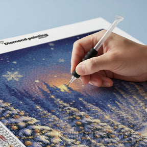 Diamond Painting - Het betoverde kerstbomenbos