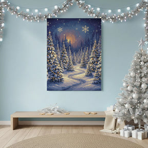 Diamond Painting - Het betoverde kerstbomenbos