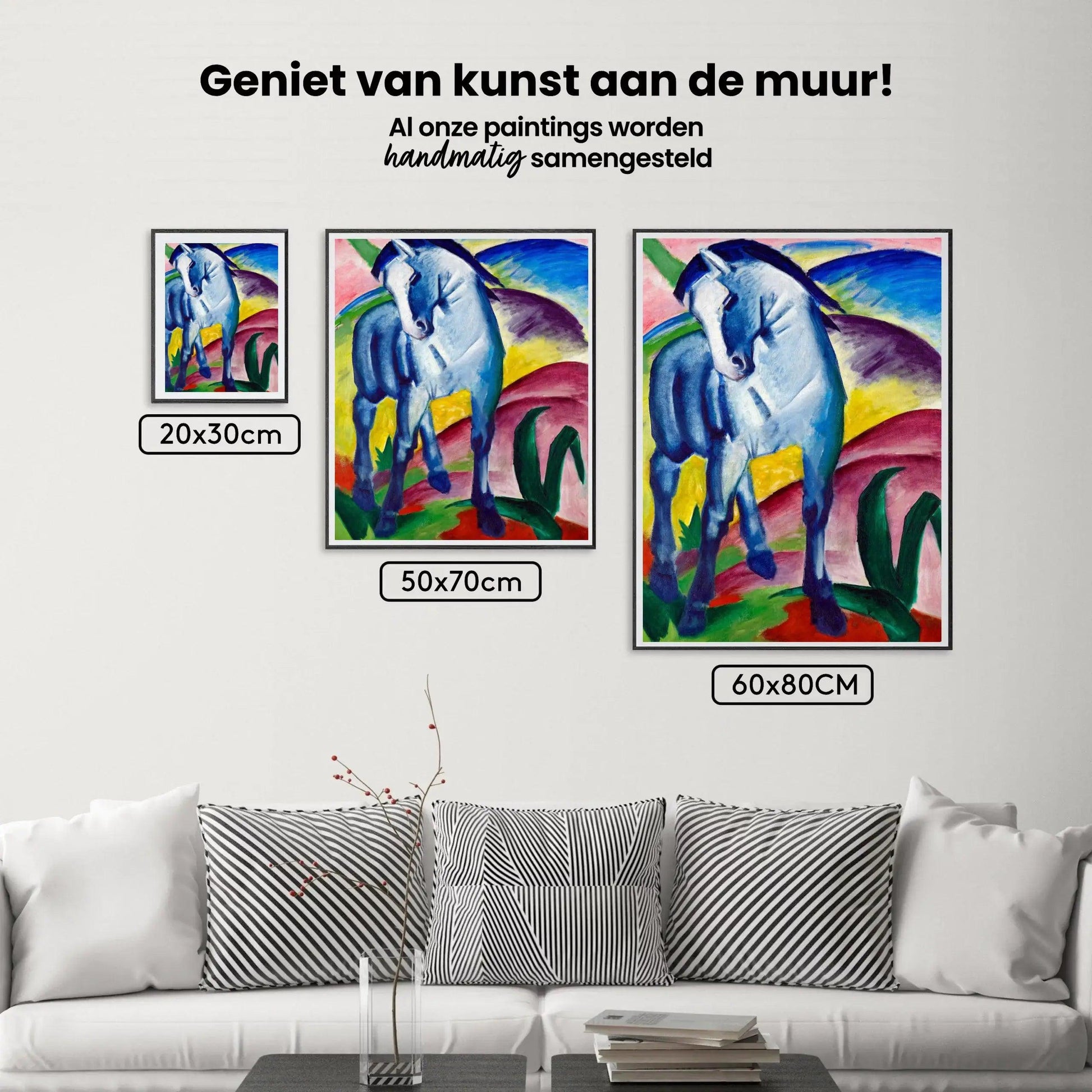 Diamond Painting - Het blauwe paard I Schilderij van Franz Marc