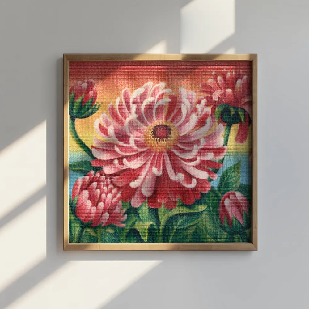 Mini Diamond Painting - Hittegolf bloei