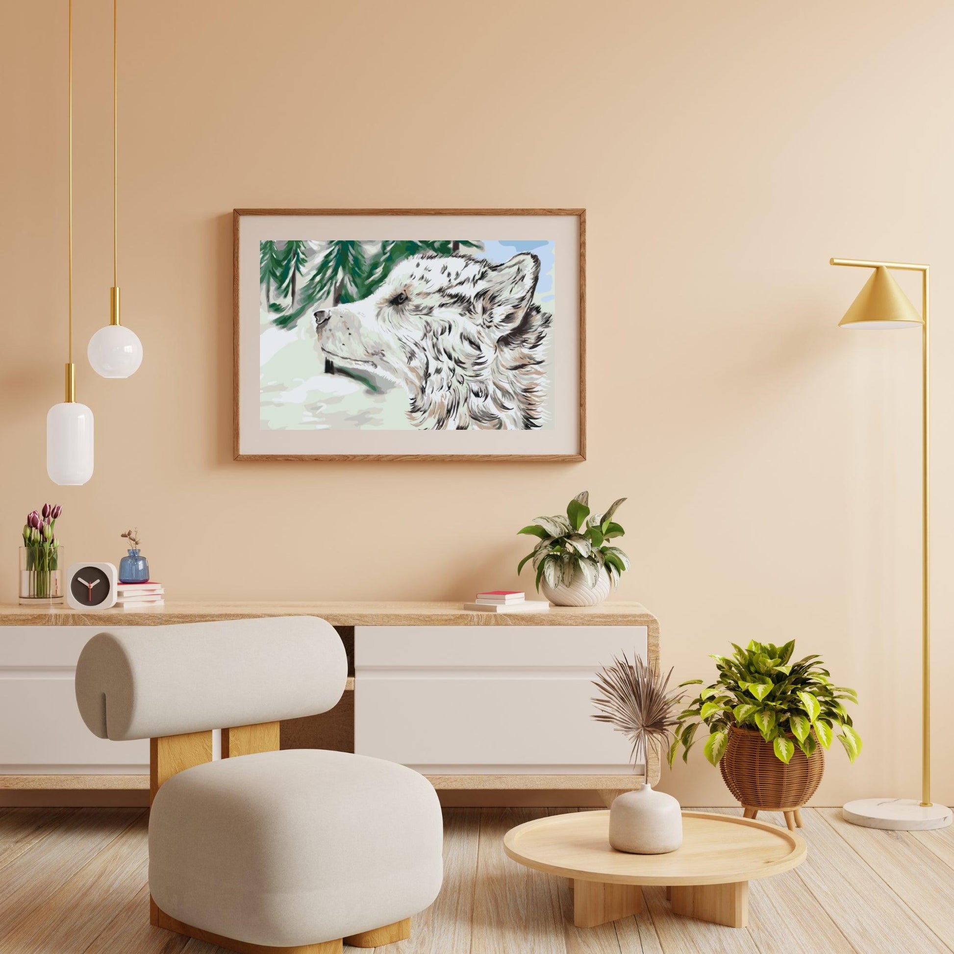 Diamond Painting - Hond in de sneeuw - SEOS®