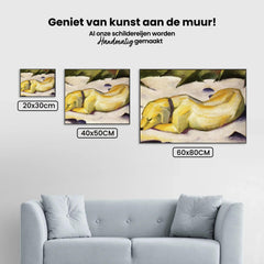 Diamond Painting - Hond liggend in de sneeuw