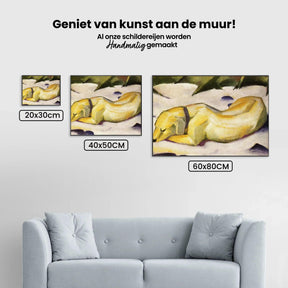 Diamond Painting - Hond liggend in de sneeuw
