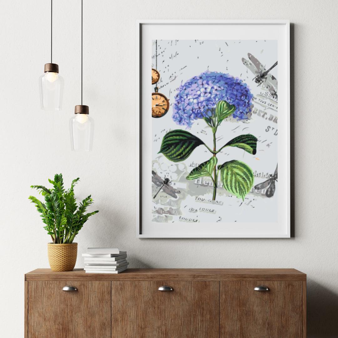 Diamond Painting - Hortensia’s en libellen - SEOS®