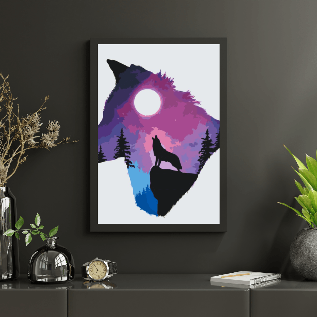 Diamond Painting - Huilende Wolf - SEOS®