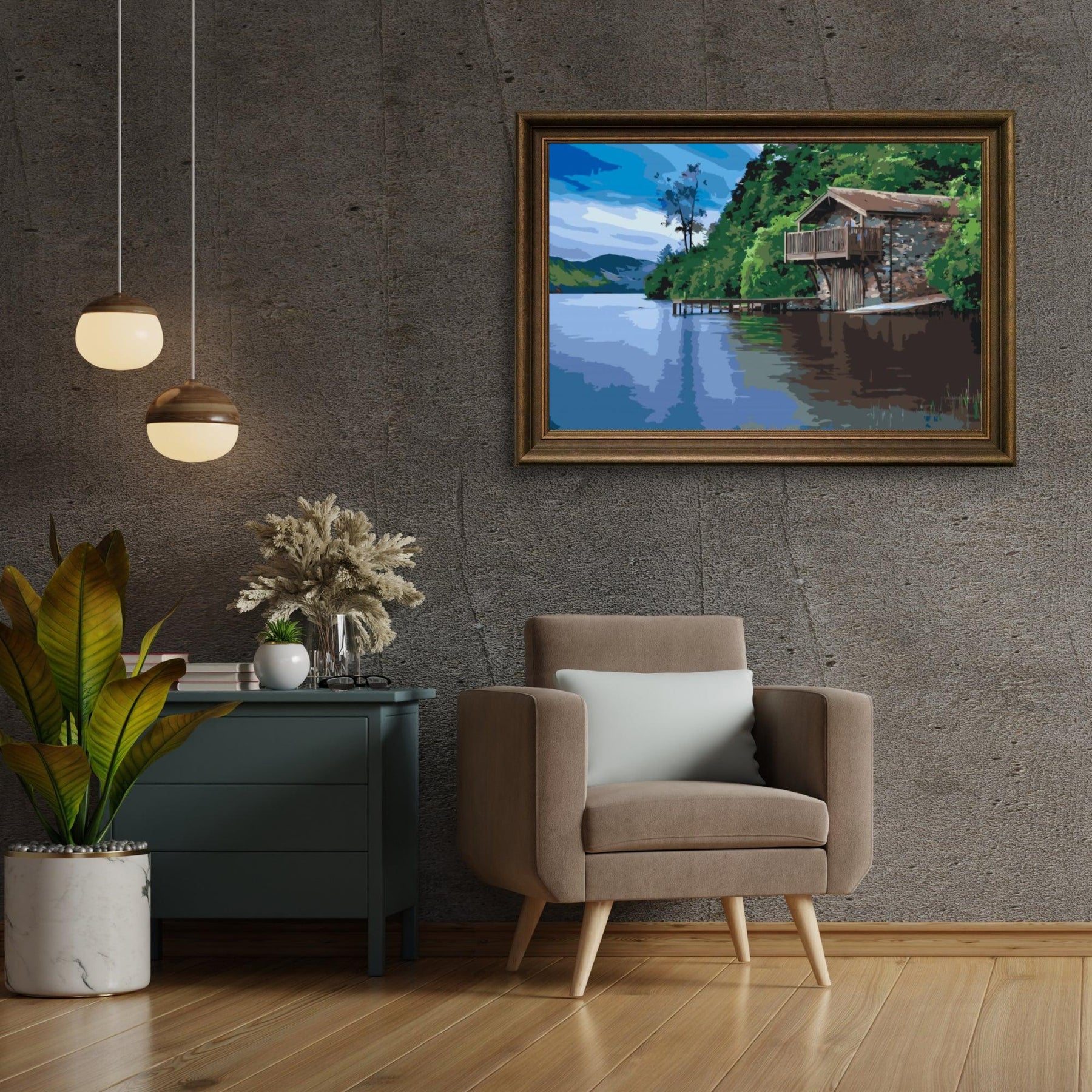 Diamond Painting - Huisje aan het meer - SEOS Shop ®
