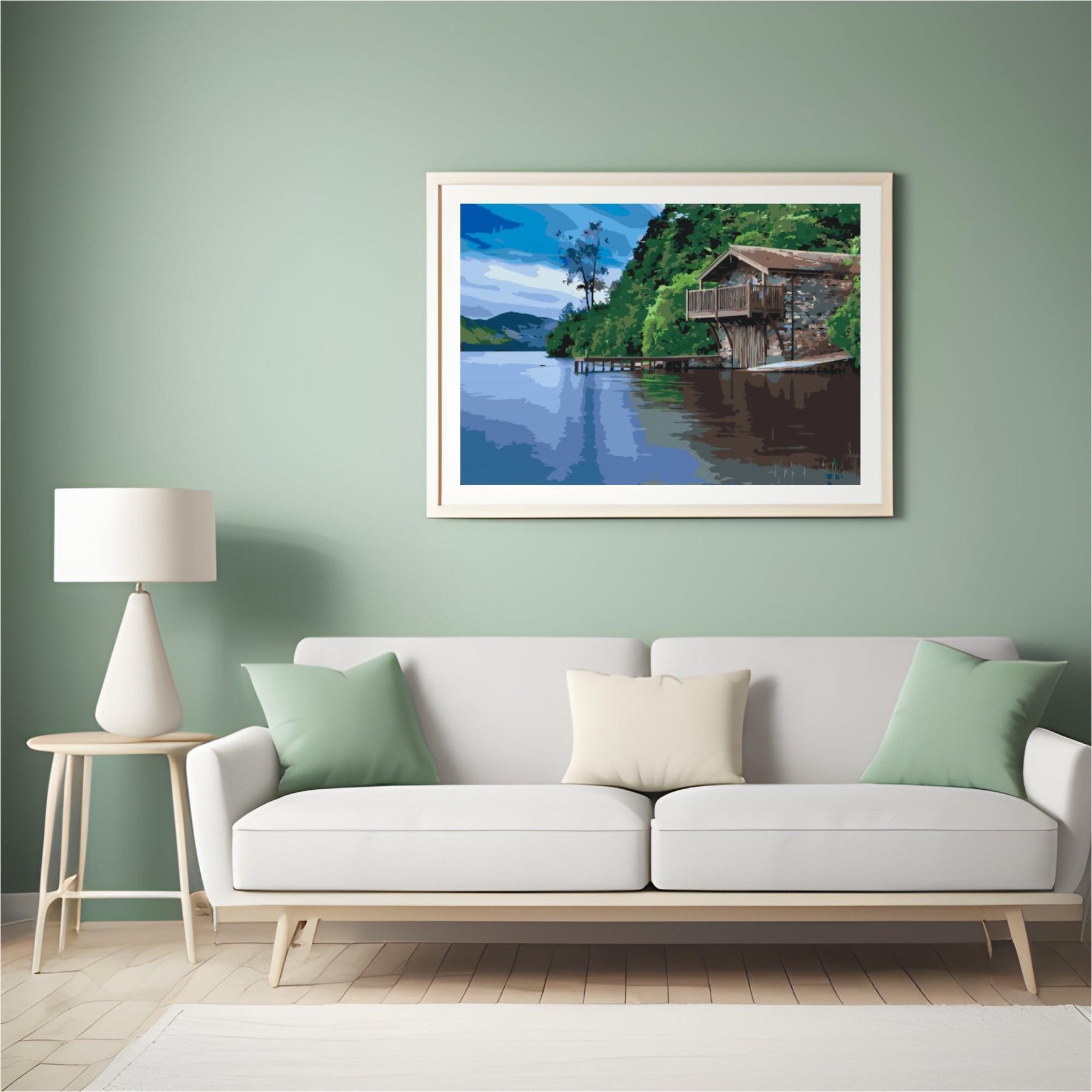 Diamond Painting - Huisje aan het meer - SEOS Shop ®
