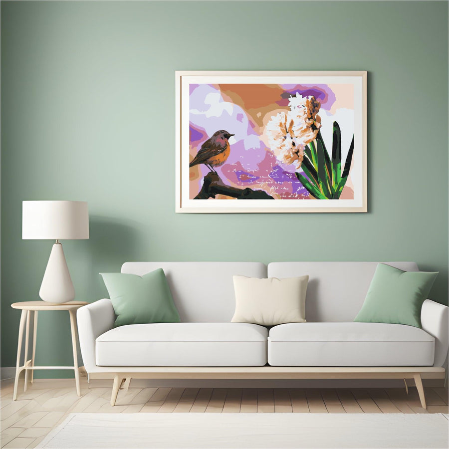 Diamond Painting - Hyacint en vogel - SEOS®