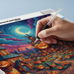Diamond Painting - Jack-O'-Lantaarn Dorp