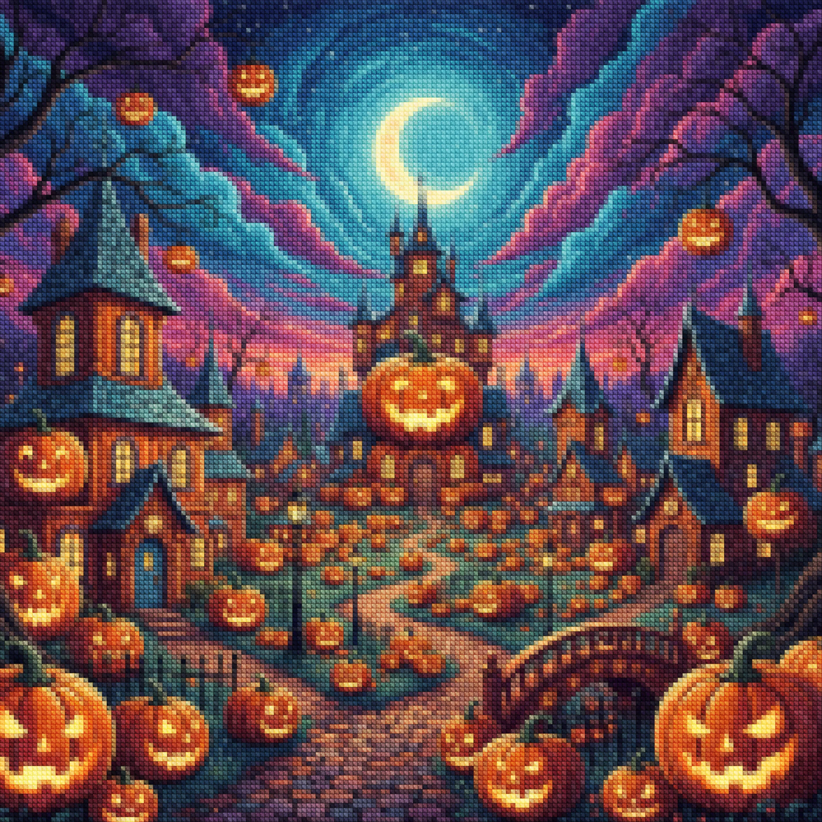 Diamond Painting - Jack-O'-Lantaarn Dorp