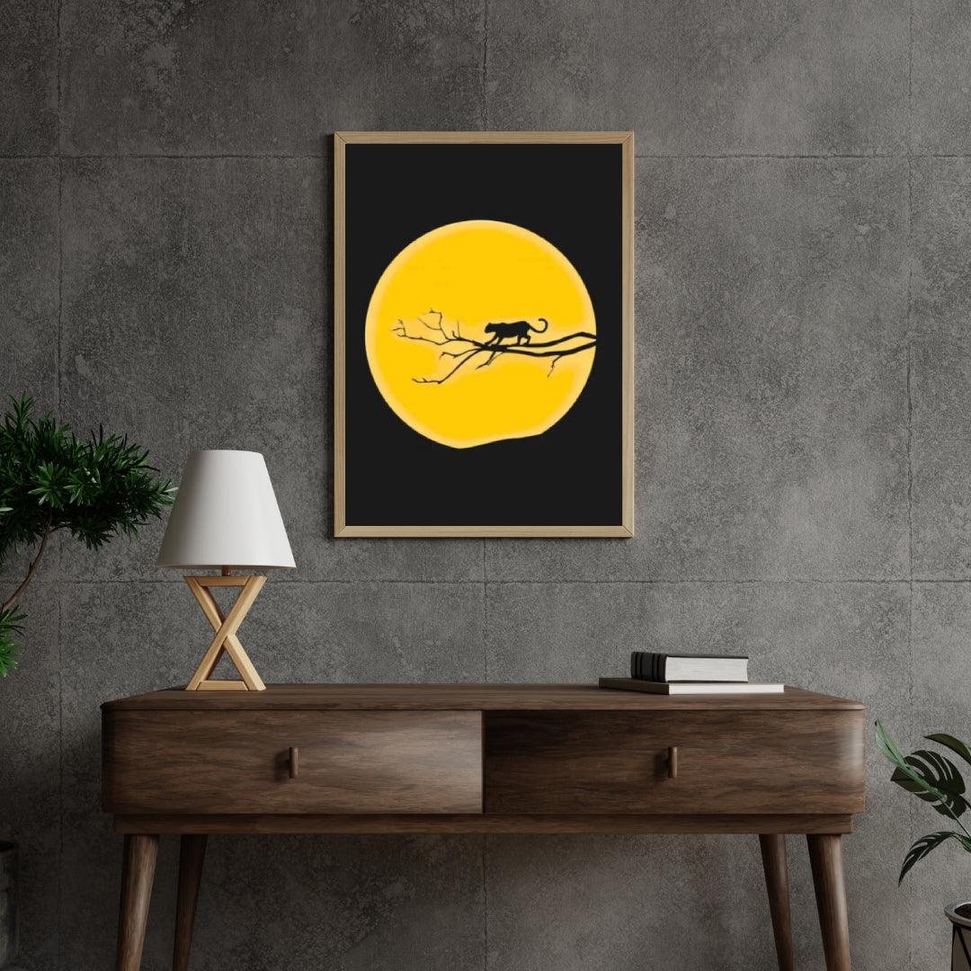 Diamond Painting - Jaguar onder een volle maan - SEOS®