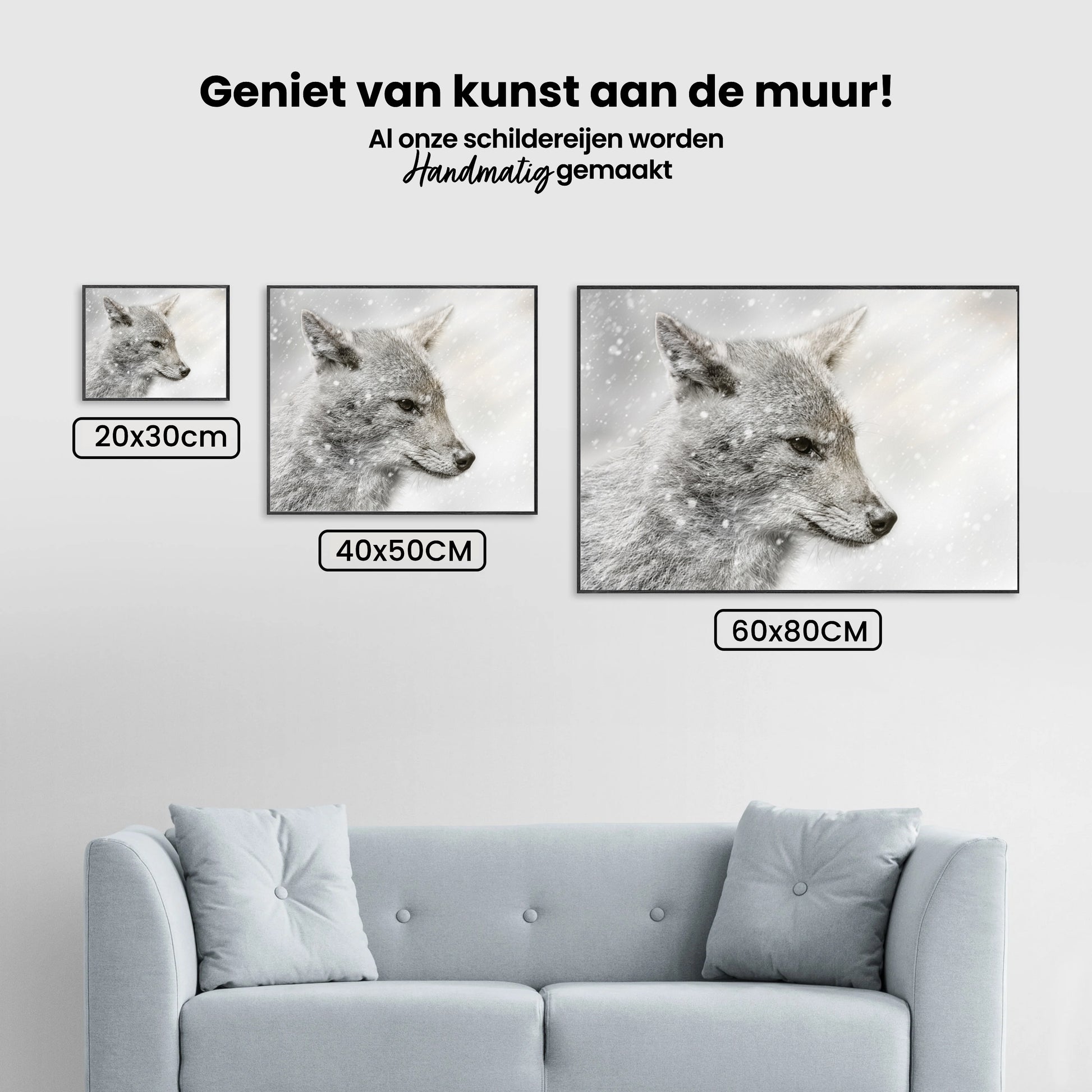 Diamond Painting - Jakhals in sneeuwstorm
