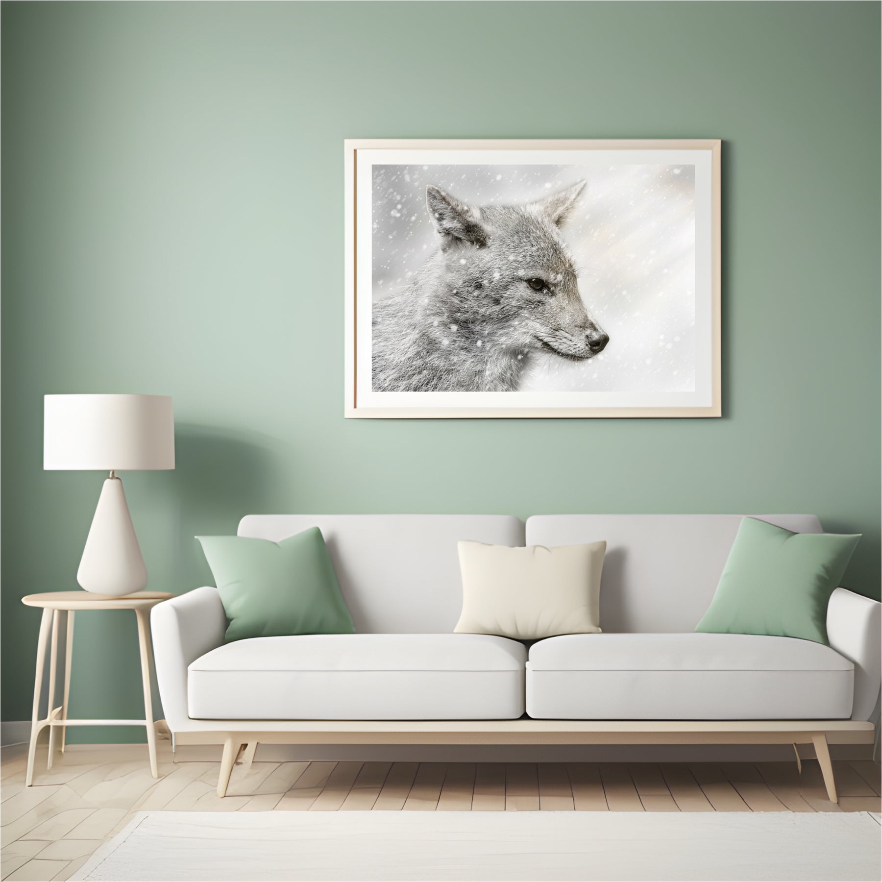 Diamond Painting - Jakhals in sneeuwstorm